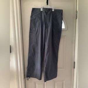 Scrubstar - Women’s Draw String Elastic Waist Scrub Pants - Grey - Size Large